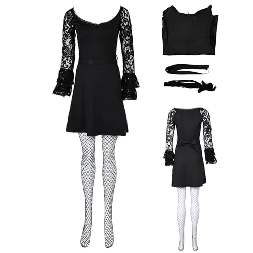 Lisa Costumes schwarzes Gothic-Kleid, Halloween-Kostüm, Damen, Frankens-Tein-Film, Cosplay-Kostüm, Vintage-Partykleid, Größe 3XL von AYYOHON