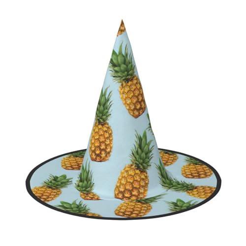 AYYQWE Ananas-Druck Bequemer Halloween-Hexenhut Unisex für Partys Karneval Weihnachten und Cosplay von AYYQWE