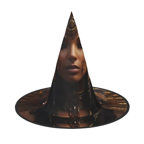 AYYQWE Antike Ägypten Tribe Serie Druck Bequemer Halloween Hexenhut Unisex für Partys Karneval Weihnachten und Cosplay von AYYQWE