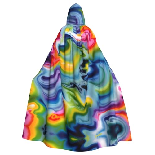 AYYQWE Batikdruck Halloween Kapuzenumhang Unisex Erwachsene Umhang für Karneval Cosplay Festivals Partys von AYYQWE