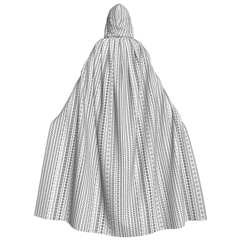 AYYQWE Boho-Umhang mit Dreiecksstreifen, Unisex, Erwachsene, mit Kapuze, warmer Umhang, Halloween-Kostüm, Cosplay, Karneval-Thema von AYYQWE