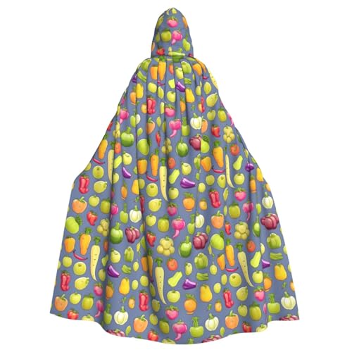 AYYQWE Cartoon-Umhang mit Gemüse, Obst, Halloween, Kapuzenumhang, Unisex, Erwachsene, Umhang für Karneval, Cosplay, Festivals, Partys von AYYQWE