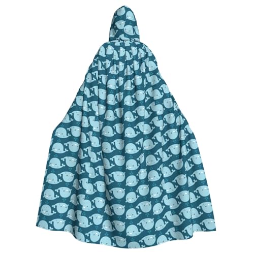 AYYQWE Cartoon-Wal-Hintergrunddruck, Halloween-Kapuzenumhang, Unisex, für Erwachsene, für Karneval, Cosplay, Festivals, Partys von AYYQWE