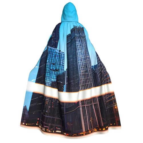 AYYQWE Chicago Reflect Print Unisex Erwachsene Kapuzenumhang Warm Cape Halloween Kostüm Cosplay Karneval Thema von AYYQWE