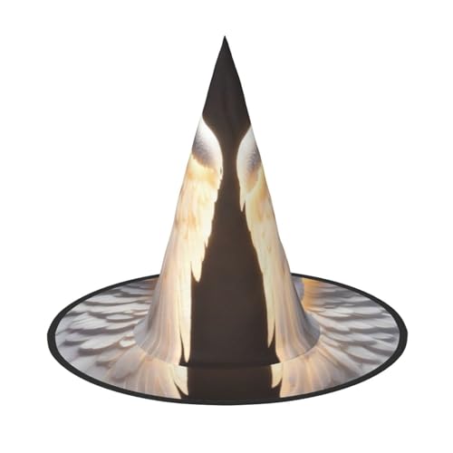 AYYQWE Engelsflügel-Druck, bequemer Halloween-Hexenhut, Unisex, für Partys, Karneval, Weihnachten und Cosplay AYYQWE Engelsflügel-Druck, bequemer Halloween-Hexenhut, Unisex, für Partys, Karneval, Weihnachten und Cosplay von AYYQWE
