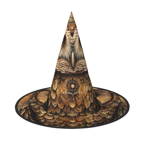 AYYQWE Eule Beliefs Print Bequemer Halloween Hexenhut Unisex für Partys Karneval Weihnachten und Cosplay von AYYQWE
