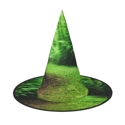 AYYQWE Grüner Naturdruck, bequemer Halloween-Hexenhut, Unisex, für Partys, Karneval, Weihnachten und Cosplay AYYQWE Grüner Naturdruck, bequemer Halloween-Hexenhut, Unisex, für Partys, Karneval, Weihnachten und Cosplay von AYYQWE