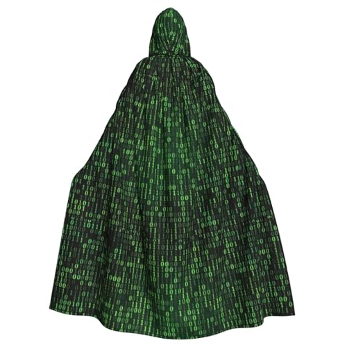 AYYQWE Hacker Era Print Halloween Kapuzenumhang Unisex Erwachsene Umhang für Karneval Cosplay Festivals Partys von AYYQWE