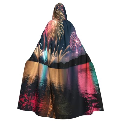 AYYQWE Halloween-Kapuzenumhang mit Feuerwerk-Druck, Unisex, für Erwachsene, für Karneval, Cosplay, Festivals, Partys AYYQWE Halloween-Kapuzenumhang mit Feuerwerk-Druck, Unisex, für Erwachsene, für Karneval, Cosplay, Festivals, Partys von AYYQWE