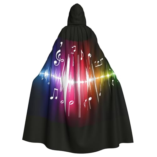 AYYQWE Halloween-Kapuzenumhang mit Musikdruck, Unisex, für Erwachsene, für Karneval, Cosplay, Festivals, Partys AYYQWE Halloween-Kapuzenumhang mit Musikdruck, Unisex, für Erwachsene, für Karneval, Cosplay, Festivals, Partys von AYYQWE