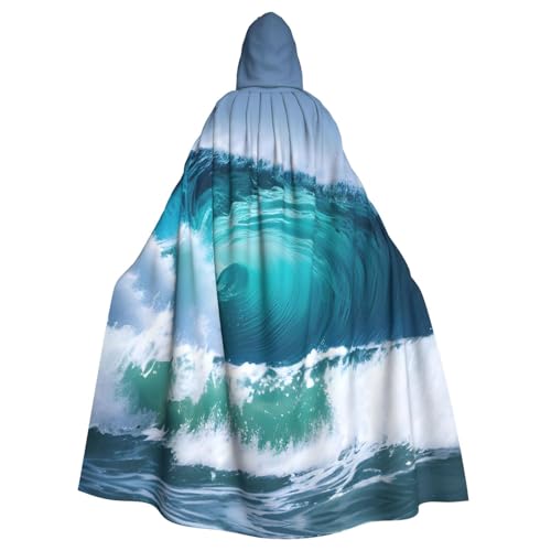 AYYQWE Halloween-Kapuzenumhang mit Ozeanwellen-Druck, Unisex, für Erwachsene, für Karneval, Cosplay, Festivals, Partys AYYQWE Halloween-Kapuzenumhang mit Ozeanwellen-Druck, Unisex, für Erwachsene, für Karneval, Cosplay, Festivals, Partys von AYYQWE