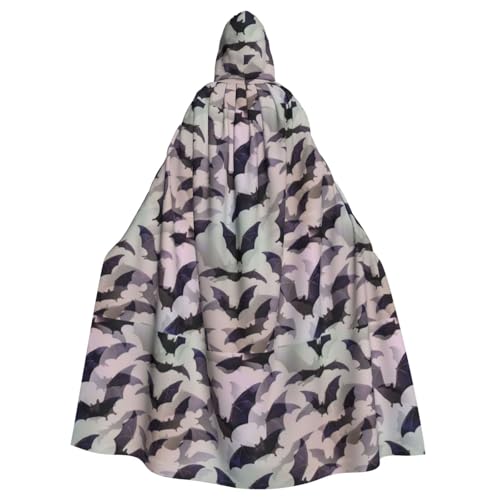 AYYQWE Halloween-Umhang mit Fledermäusen, grauer Druck, Halloween-Kapuzenumhang, Unisex, Erwachsene, für Karneval, Cosplay, Festivals, Partys AYYQWE Halloween-Umhang mit Fledermäusen, grauer Druck, Halloween-Kapuzenumhang, Unisex, Erwachsene, für Karneval, Cosplay, Festivals, Partys von AYYQWE