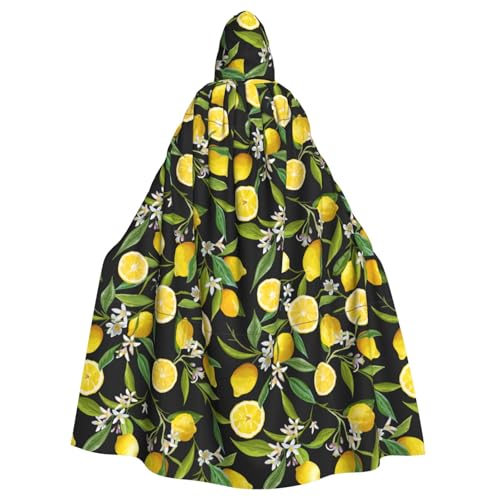AYYQWE Halloween-Umhang mit Kapuze und gelbem Zitronendruck, Unisex, für Erwachsene, für Karneval, Cosplay, Festivals, Partys AYYQWE Halloween-Umhang mit Kapuze und gelbem Zitronendruck, Unisex, für Erwachsene, für Karneval, Cosplay, Festivals, Partys von AYYQWE