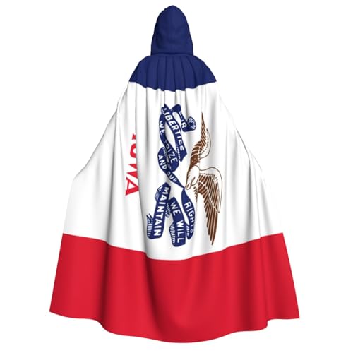 AYYQWE Iowa Kapuzenumhang mit Staatsflagge, Unisex, Erwachsene, warmer Umhang, Halloween-Kostüm, Cosplay, Karneval, Thema AYYQWE Iowa Kapuzenumhang mit Staatsflagge, Unisex, Erwachsene, warmer Umhang, Halloween-Kostüm, Cosplay, Karneval, Thema von AYYQWE