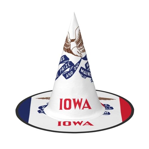 AYYQWE Iowa State Flag Print Bequemer Halloween Hexenhut Unisex für Partys Karneval Weihnachten und Cosplay von AYYQWE