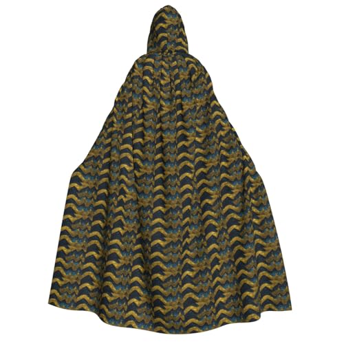AYYQWE Kapuzenumhang mit Drachen-Schuppen-Druck, Unisex, Erwachsene, warmer Umhang, Halloween-Kostüm, Cosplay, Karneval-Thema von AYYQWE