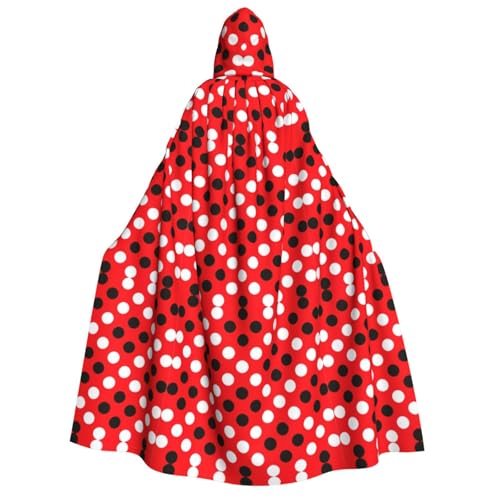 AYYQWE Kapuzenumhang mit Kapuze, Unisex, für Erwachsene, Rot / Weiß / Weiß von AYYQWE