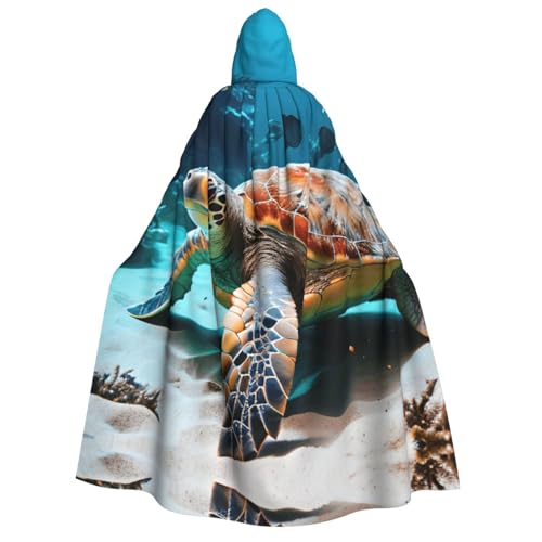 AYYQWE Kapuzenumhang mit Meeresschildkröten-Druck, Unisex, für Erwachsene, warm, Halloween-Kostüm, Cosplay, Karneval-Thema AYYQWE Kapuzenumhang mit Meeresschildkröten-Druck, Unisex, für Erwachsene, warm, Halloween-Kostüm, Cosplay, Karneval-Thema von AYYQWE