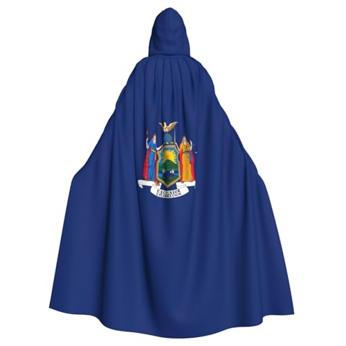 AYYQWE Kapuzenumhang mit New York-Flagge, Unisex, für Erwachsene, für Karneval, Cosplay, Festivals, Partys von AYYQWE