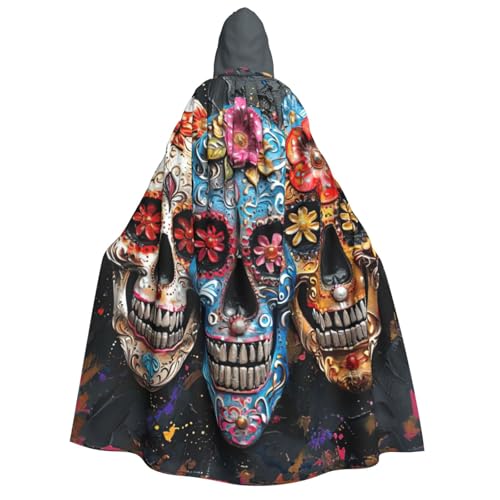 AYYQWE Kapuzenumhang mit Totenkopf-Motiv, Unisex, für Erwachsene, warm, Halloween-Kostüm, Cosplay, Karnevalsmotiv AYYQWE Kapuzenumhang mit Totenkopf-Motiv, Unisex, für Erwachsene, warm, Halloween-Kostüm, Cosplay, Karnevalsmotiv von AYYQWE