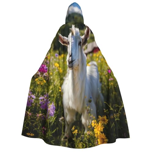 AYYQWE Kapuzenumhang mit Ziegenaufdruck, Unisex, für Erwachsene, warmer Umhang, Halloween-Kostüm, Cosplay, Karneval, Thema AYYQWE Kapuzenumhang mit Ziegenaufdruck, Unisex, für Erwachsene, warmer Umhang, Halloween-Kostüm, Cosplay, Karneval, Thema von AYYQWE