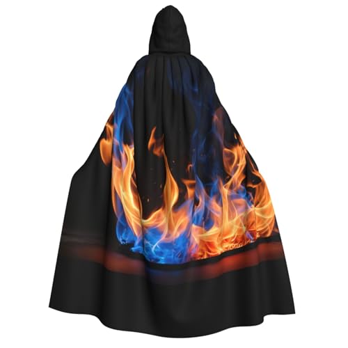 AYYQWE Kapuzenumhang mit blauer Flamme, Unisex, für Erwachsene, warm, Halloween-Kostüm, Cosplay, Karneval-Thema AYYQWE Kapuzenumhang mit blauer Flamme, Unisex, für Erwachsene, warm, Halloween-Kostüm, Cosplay, Karneval-Thema von AYYQWE