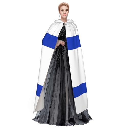 AYYQWE Kapuzenumhang mit israelischer Flagge, Unisex, Erwachsene, warmer Umhang, Halloween-Kostüm, Cosplay, Karneval, Thema von AYYQWE