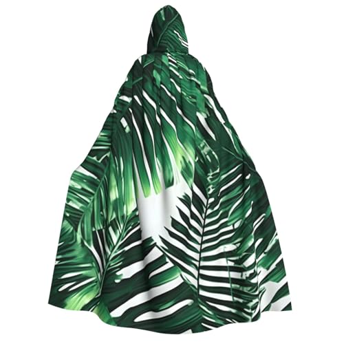 AYYQWE Kapuzenumhang mit tropischer Palme, Bananenblätter, Unisex, Erwachsene, warmer Umhang, Halloween-Kostüm, Cosplay, Karnevalsthema AYYQWE Kapuzenumhang mit tropischer Palme, Bananenblätter, Unisex, Erwachsene, warmer Umhang, Halloween-Kostüm, Cosplay, Karnevalsthema von AYYQWE
