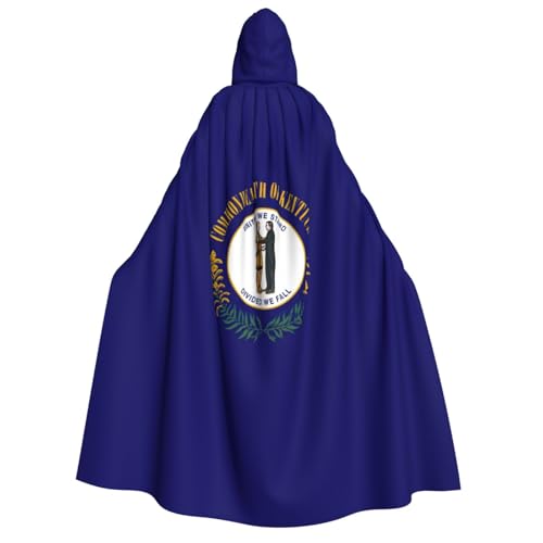 AYYQWE Kentucky Umhang mit Staatsflagge, Unisex, für Erwachsene, mit Kapuze, warmer Umhang, Halloween-Kostüm, Cosplay, Karnevalsthema von AYYQWE