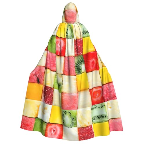 AYYQWE Kiwi Wassermelonen-Druck, Unisex, Erwachsene, Kapuzenumhang, warmer Umhang, Halloween-Kostüm, Cosplay, Karneval, Thema von AYYQWE