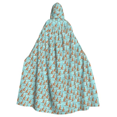 AYYQWE Lustiger Umhang mit Kapuze für Känguru, Unisex, für Erwachsene, für Karneval, Cosplay, Festivals, Partys von AYYQWE