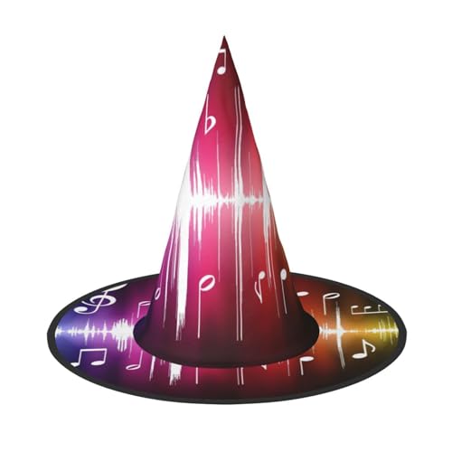 AYYQWE Musikdruck, bequemer Halloween-Hexenhut, Unisex, für Partys, Karneval, Weihnachten und Cosplay AYYQWE Musikdruck, bequemer Halloween-Hexenhut, Unisex, für Partys, Karneval, Weihnachten und Cosplay von AYYQWE