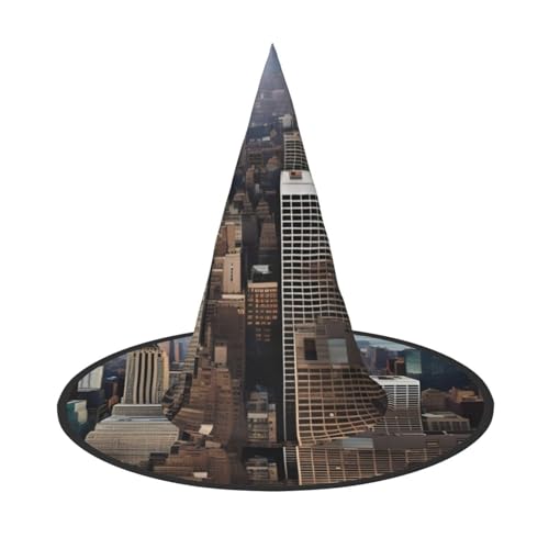 AYYQWE New York Fashion City Print Bequemer Halloween Hexenhut Unisex für Partys Karneval Weihnachten und Cosplay von AYYQWE