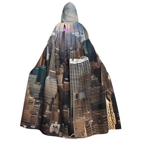 AYYQWE New York Fashion City Print Unisex Erwachsene Kapuzenumhang Warm Cape Halloween Kostüm Cosplay Karneval Thema von AYYQWE