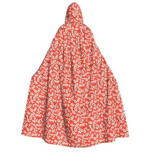 AYYQWE Numbers Arts Print Unisex Adult Hooded Cloak Warm Cape Halloween Costume Cosplay Carnival Theme von AYYQWE