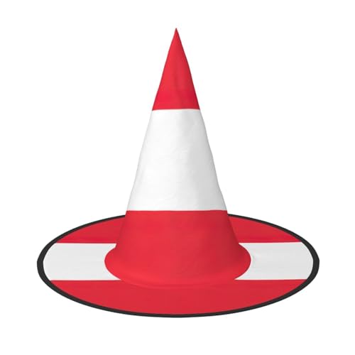 AYYQWE Österreichischer Flaggen-Druck, bequemer Halloween-Hexenhut, Unisex, für Partys, Karneval, Weihnachten und Cosplay AYYQWE Österreichischer Flaggen-Druck, bequemer Halloween-Hexenhut, Unisex, für Partys, Karneval, Weihnachten und Cosplay von AYYQWE