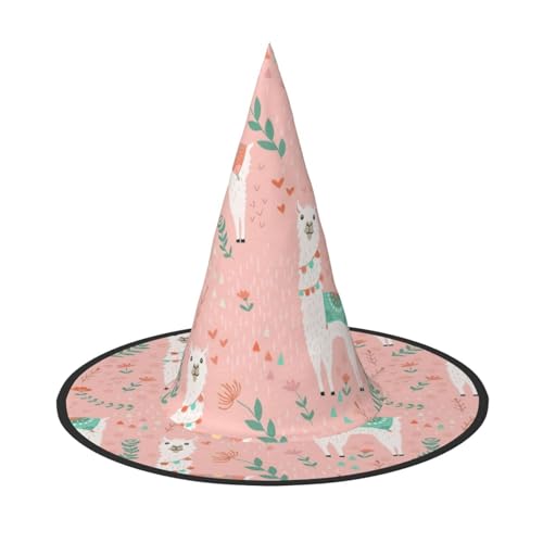 AYYQWE Rosa Kamel Kaktus Druck Bequemer Halloween Hexenhut Unisex für Partys Karneval Weihnachten und Cosplay von AYYQWE