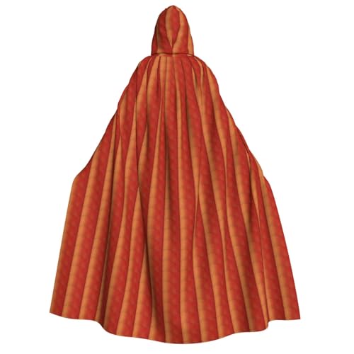 AYYQWE Roter Fischschuppen-Druck, Unisex, Erwachsene, Kapuzenumhang, warmer Umhang, Halloween-Kostüm, Cosplay, Karneval, Thema von AYYQWE