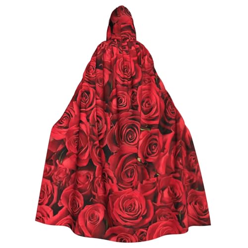 AYYQWE Roter Rosen-Druck, Halloween-Kapuzenumhang, Unisex, für Erwachsene, für Karneval, Cosplay, Festivals, Partys AYYQWE Roter Rosen-Druck, Halloween-Kapuzenumhang, Unisex, für Erwachsene, für Karneval, Cosplay, Festivals, Partys von AYYQWE
