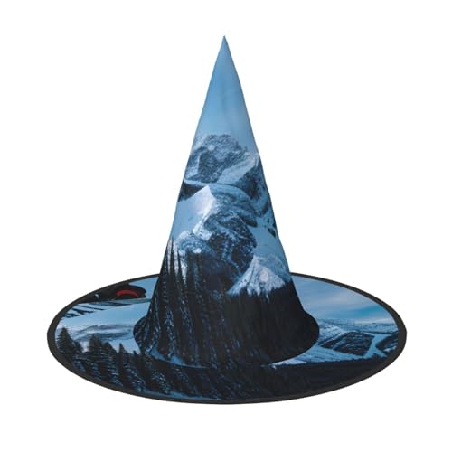 AYYQWE Snowboarden Druck Bequemer Halloween Hexenhut Unisex für Partys Karneval Weihnachten und Cosplay von AYYQWE