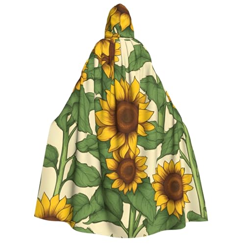 AYYQWE Sonnenblumen-Druck, Unisex, Erwachsene, Kapuzenumhang, warmer Umhang, Halloween-Kostüm, Cosplay, Karneval-Thema AYYQWE Sonnenblumen-Druck, Unisex, Erwachsene, Kapuzenumhang, warmer Umhang, Halloween-Kostüm, Cosplay, Karneval-Thema von AYYQWE