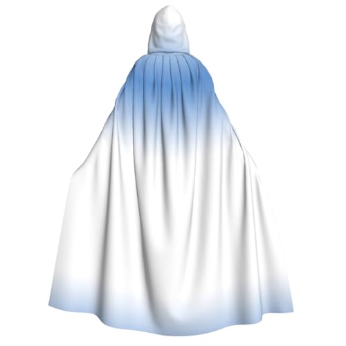 AYYQWE Strukturierter blauer Druck, Unisex, Erwachsene, Kapuzenumhang, warmer Umhang, Halloween-Kostüm, Cosplay, Karneval, Thema von AYYQWE