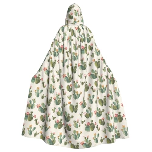 AYYQWE Süßer Kaktus-Druck, Halloween-Kapuzenumhang, Unisex, für Erwachsene, für Karneval, Cosplay, Festivals, Partys AYYQWE Süßer Kaktus-Druck, Halloween-Kapuzenumhang, Unisex, für Erwachsene, für Karneval, Cosplay, Festivals, Partys von AYYQWE