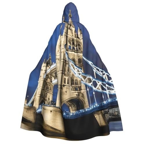 AYYQWE Tower Bridge In London Aufdruck, Unisex, Erwachsene, Kapuzenumhang, warmer Umhang, Halloween-Kostüm, Cosplay, Karneval, Thema AYYQWE Tower Bridge In London Aufdruck, Unisex, Erwachsene, Kapuzenumhang, warmer Umhang, Halloween-Kostüm, Cosplay, Karneval, Thema von AYYQWE
