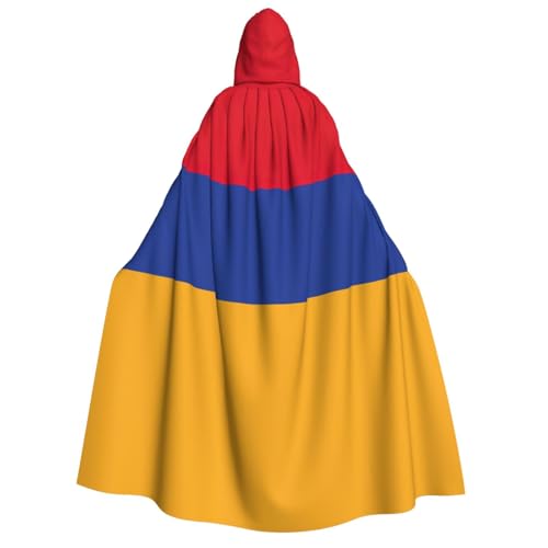 AYYQWE Umhang mit Kapuze, Motiv: Flagge von Armenien, Unisex, Erwachsene, warmer Umhang, Halloween-Kostüm, Cosplay, Karneval, Thema von AYYQWE