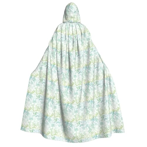 AYYQWE Umhang mit Kapuze, Motiv: grüner Meeresalgen, Unisex, für Erwachsene, warmer Umhang, Halloween-Kostüm, Cosplay, Karneval, Thema von AYYQWE