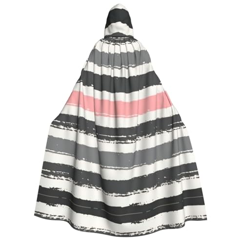 AYYQWE Umhang mit Kapuze, Unisex, für Erwachsene, hell- und dunkelgrau, gestreift, warm, für Halloween, Cosplay, Karneval AYYQWE Umhang mit Kapuze, Unisex, für Erwachsene, hell- und dunkelgrau, gestreift, warm, für Halloween, Cosplay, Karneval von AYYQWE