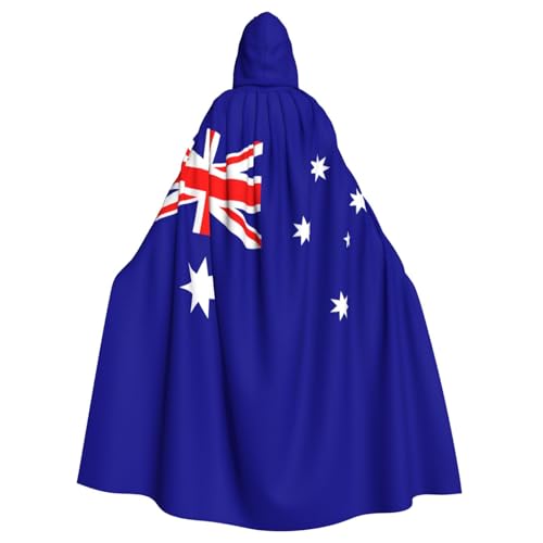 AYYQWE Umhang mit Kapuze und Australien-Flagge, Unisex, für Erwachsene, für Karneval, Cosplay, Festivals, Partys von AYYQWE