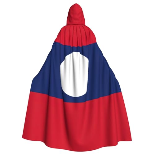 AYYQWE Umhang mit Kapuze und Flagge von Laos, Unisex, für Erwachsene, für Karneval, Cosplay, Festivals, Partys AYYQWE Umhang mit Kapuze und Flagge von Laos, Unisex, für Erwachsene, für Karneval, Cosplay, Festivals, Partys von AYYQWE