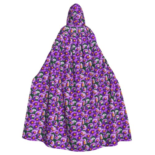 AYYQWE Umhang mit Kapuze und Gänseblümchen-Aufdruck, Unisex, für Erwachsene, Karneval, Cosplay, Festivals, Partys von AYYQWE